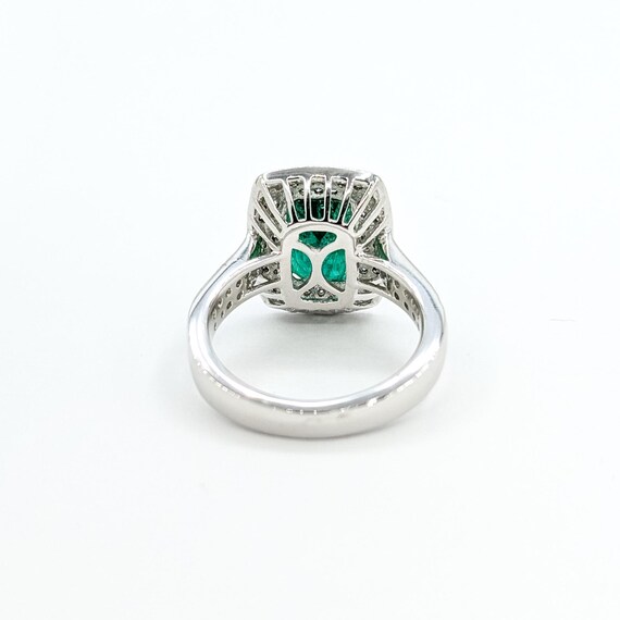 Statement Emerald & Diamond Ring in Platinum - image 10