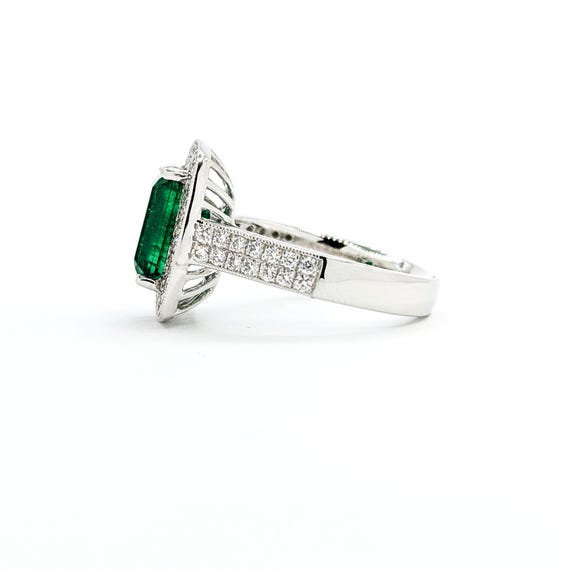 Statement Emerald & Diamond Ring in Platinum - image 9