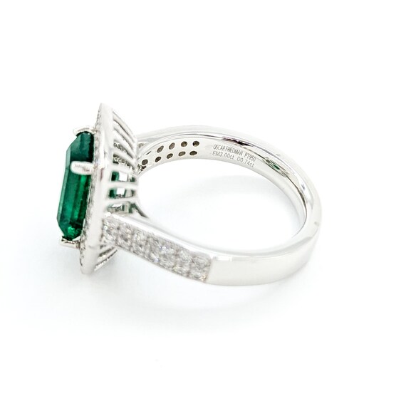 Statement Emerald & Diamond Ring in Platinum - image 7