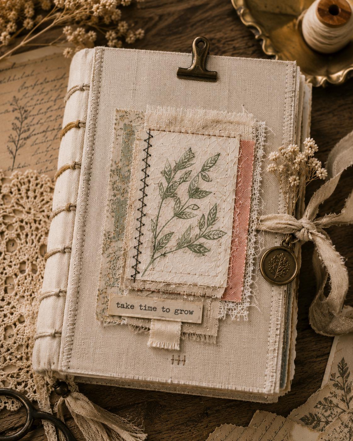 Handmade Stitched Collage Clusters | Junk Journal Ephemera | Mixed ...