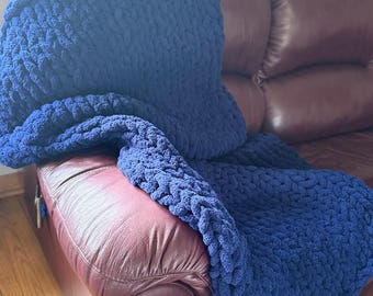 Chunky Knit Throw Blankets, Cozy Home Decor, Gift Blankets, Hand Knit Blankets, Handmade Blankets, Luxury Knit Blankets, Bed Throws
