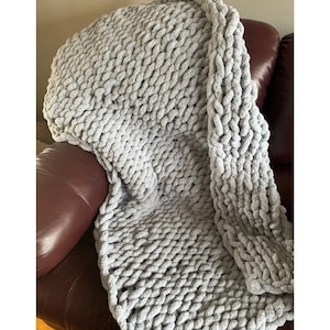 Chunky Knit Throw Blankets, Cozy Home Decor, Gift Blankets, Hand Knit Blankets, Handmade Blankets, Luxury Knit Blankets, Bed Throws