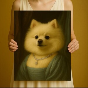 Custom Pet Portrait Painting Canvas, Renaissance Pet Portrait from Photo, Royal Pet Painting Digital Art, Portrait Art Design,Pet Lover Gift