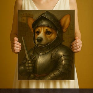 Custom Pet Portrait Painting Canvas, Renaissance Pet Portrait from Photo, Royal Pet Painting Digital Art, Portrait Art Design,Pet Lover Gift