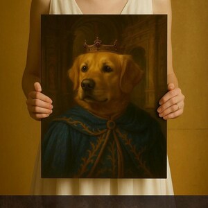 Custom Pet Portrait Painting Canvas, Renaissance Pet Portrait from Photo, Royal Pet Painting Digital Art, Portrait Art Design,Pet Lover Gift