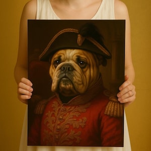 Custom Pet Portrait Painting Canvas, Renaissance Pet Portrait from Photo, Royal Pet Painting Digital Art, Portrait Art Design,Pet Lover Gift