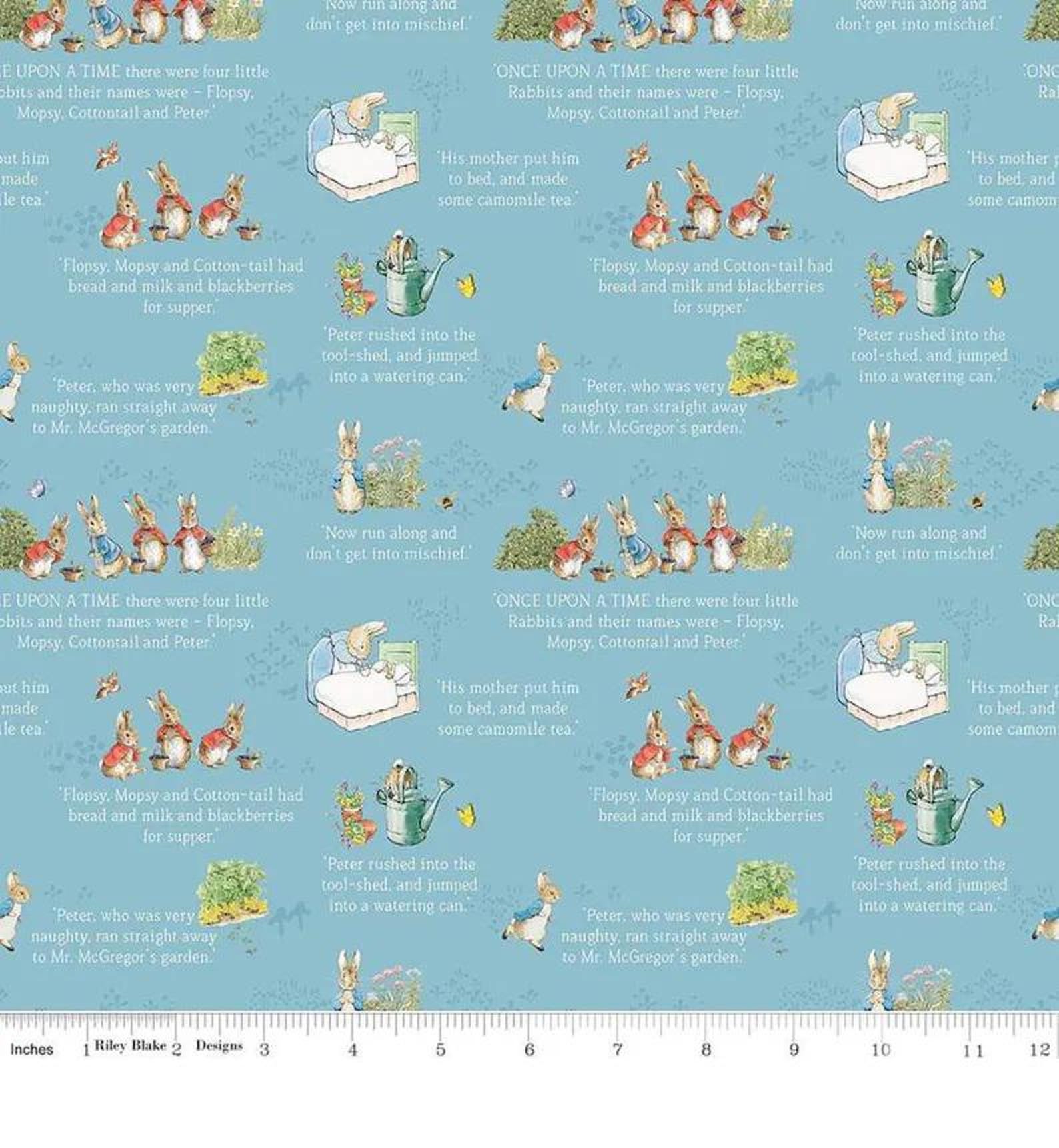 The Tale of Peter Rabbit Text in Blue by BEATRIX POTTER™. Frederick ...