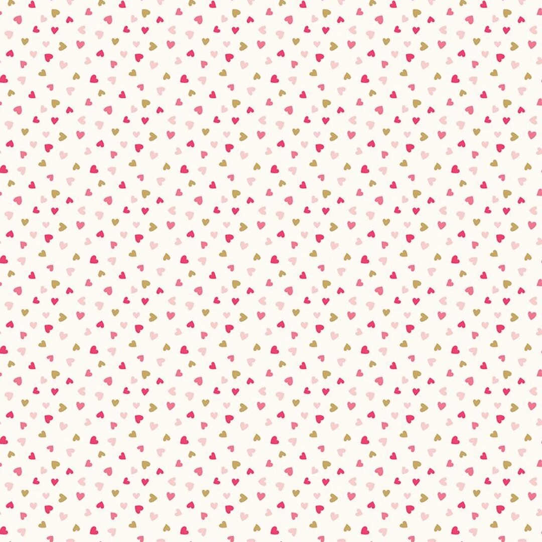 Heart With Rylee In It Sweetheart Heart Toss Cream Sparkle by My Mind's Eye for Riley Blake ...