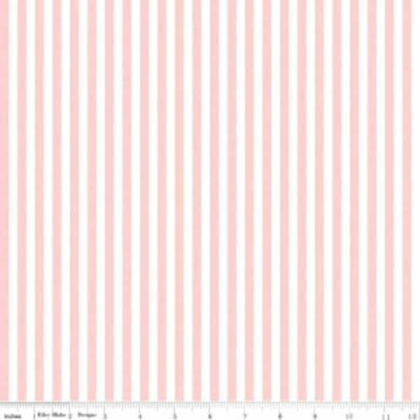 1/4" PINK and WHITE Stripes by Riley Blake Designs - Baby Pink Stripes - Pink and White Stripe - Baby Girl Nursery - Choose Your Cut