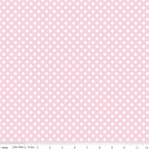 BABY PINK Small Dots by Riley Blake - Pink Polka Dots - Baby Girl Pink Nursery Fabric - Quilting Fabric - 100% Cotton Fabric - Pink fabric