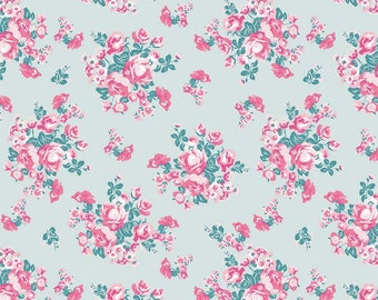 Chloe & Friends Floral Mint - Riley Blake Designs - Easter Floral - Spring - Summer - Little Girls - Roses - Quilting Cotton Fabric - BTY