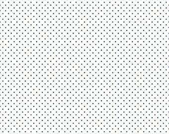 Swiss Dot On White Navy by Riley Blake Designs - 100% Cotton - C660-21 NAVY
