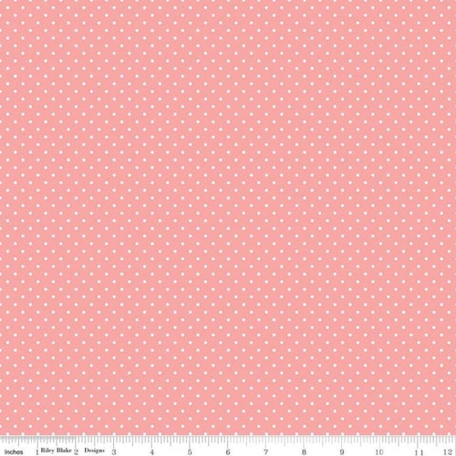 BABY PINK Swiss Dots by Riley Blake Designs Pink and White - Etsy