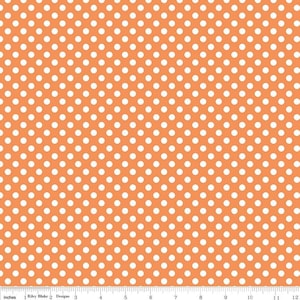 Orange Polka Dot Fabric: Riley Blake 100% Cotton Quilting