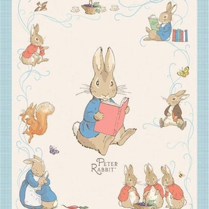 Peter Rabbit Quilt Panel – Riley Blake Beatrix Potter Fabric – The Tale of Peter Rabbit Cotton Panel – Nursery or Wall Hanging