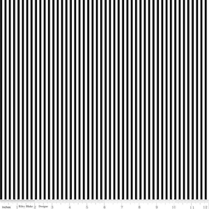 Black and White Stripe Fabric by Riley Blake: 1/8&quot; Quilting Cotton