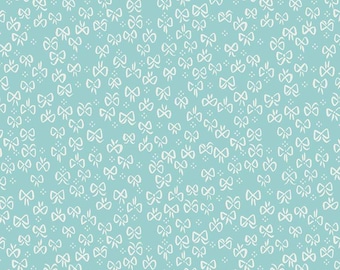 Little Red Riding Hood Fabric: Teal Bows, Riley Blake Cotton Quilting Fabric