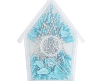 Bird Sewing Pins by Lori Holt for Riley Blake Designs - Decorative Quilting & Craft Pins - Set of 60