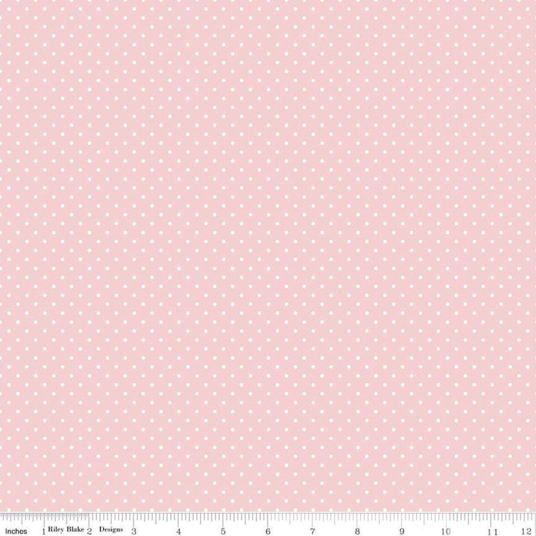 BABY PINK Swiss Dots by Riley Blake Designs Pink and White Swiss Dot ...