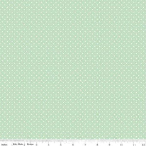 Mint Swiss Dot Fabric: Riley Blake 100% Cotton Quilting