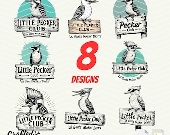 Lil Pecker Club SVG PNG Files: Bird Designs (Digital Download)