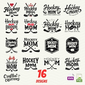 Hockey Mom SVG-PNG-Dateien, Hockey-Svg-Bundle, Hockey Mamma-Svg-Bundle, Crazy Proud Immer laut, Mom Shirt svg, Geschenk für Mom svg, Sublimation