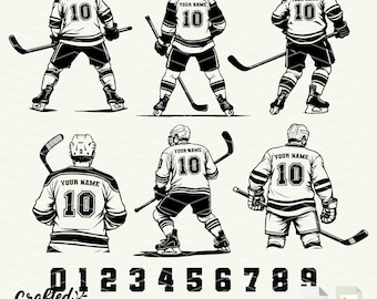 Personalized Hockey Player SVG: Cricut Cut Files (Digital Download)