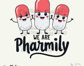 Somos Farmacia SVG: Ilustración de farmacéutico, archivo de corte Cricut (descarga digital)