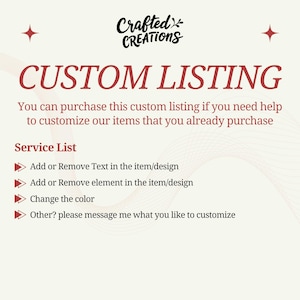 Custom Listing: Add/Remove Text & Elements, Change Colors