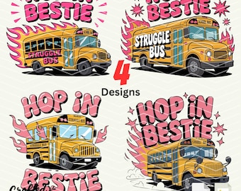 Melhor amiga de ônibus SVG PNG: clipart engraçado de saúde mental (download digital)