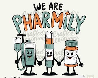 Somos Farmacia SVG: Regalo para farmacéutico, ilustraciones de farmacia (Cricut, Silhouette)