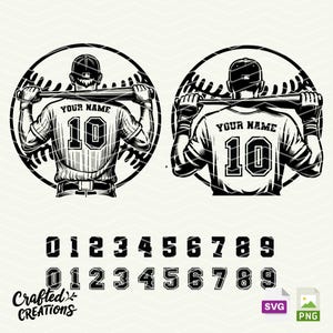 Personalized Baseball Player SVG, Baseball Svg, Baseball Team Svg, Baseball Dad Svg, Baseball Clipart, Baseball Cutfile, Baseball Stencil