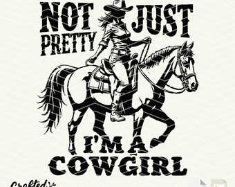 Cowgirl Riding Horse SVG PNG: Western Shirt Tote Bag Design (Digital Download)