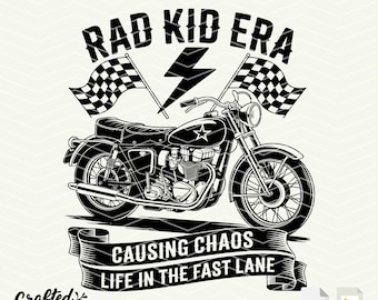 Rad Kid Era PNG SVG: Edgy Boy Sublimation Design (Digital Files)