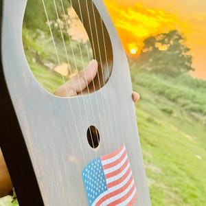 8-String Solid Rosewood Harp – Extra Strings & Carrying Case – Perfect for Teenagers