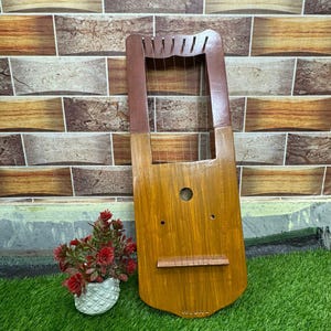 7 Metal Strings Lyre Harp Brown Rosewood Design Lyre Harps With Free Strings, Tuning Key & Bag Best Gift For Christmas Or New Year