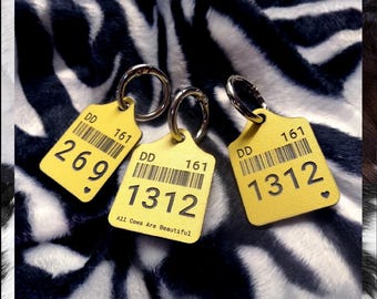 Ohrring Cow Tag - verschiedene Motive - personalisierbar