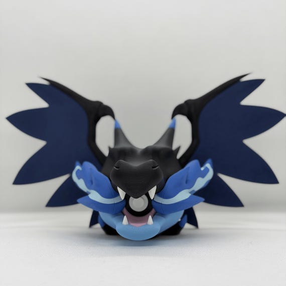 Mega Charizard X Pokeball Clicker 3D Druck – Pokémon Sammlerstück Handgefertigt Schweiz