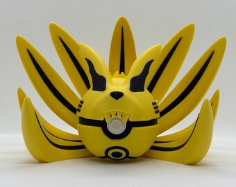 NinetailsBall Pokéball Clicker | 3D Printed Ninetails Kurama Crossover | Handmade in Switzerland