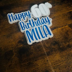 "Happy Birthday Cake Topper ""Happy Birthday"", Tortenstecker aus Papier, ""Happy Birthday Cake Topper"", Geburtstagstorte Topper ""Happy Birthday""."