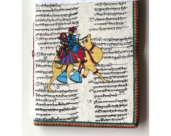 Royal Couple Journal, Valentine Journal, Valentine Gift, Couple Gift, Dating Gift, Flying Camel Journal, Indian Art Journal, 9*7 inches