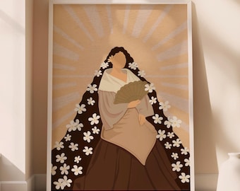 Filipijnse poster Filippijnse Home Art Filipijnse feministische kunst schoonheid, Filipijnse moderne kunst poster, Home Wall Art decor, Aziatische feministische kunst,