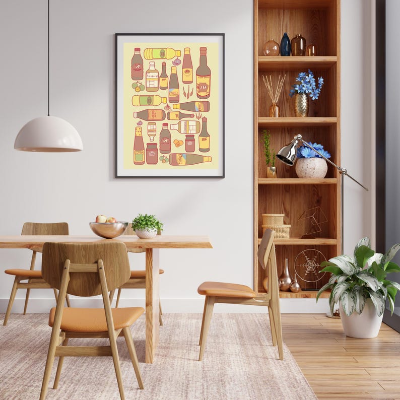 Filipino Pantry Condiments Printable Poster, Philippines Wall Art Decor ...
