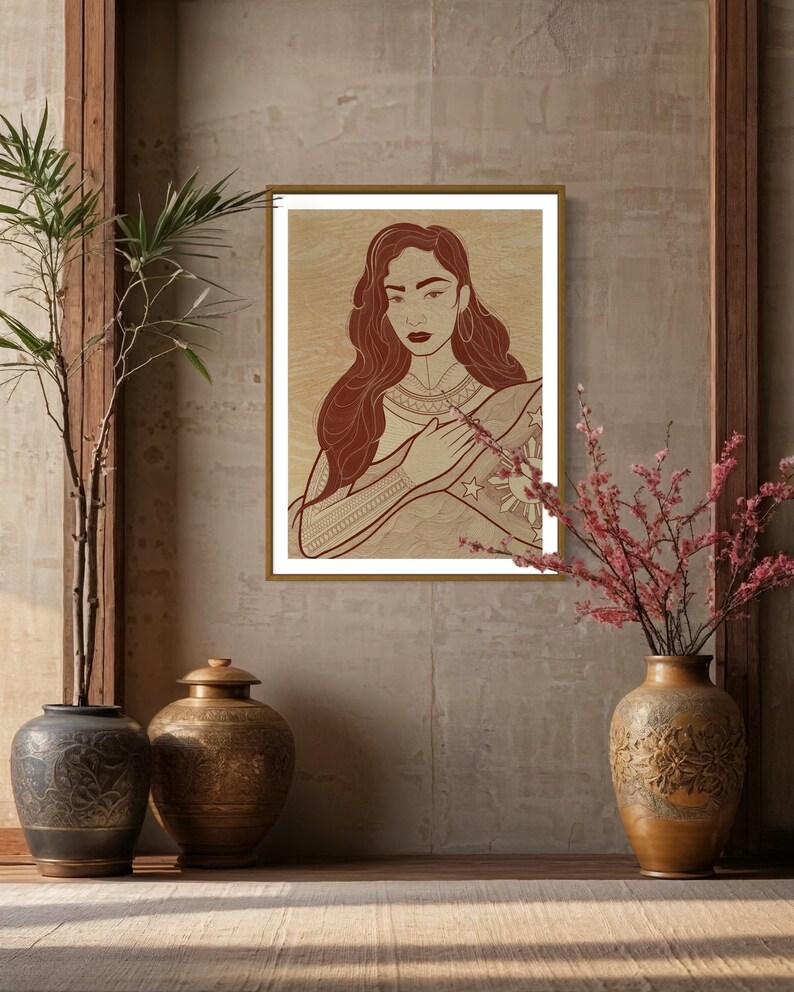 Filipina Graphics Modern Filipina Art, Pinay Digital Download, Printable Wall Decor ...