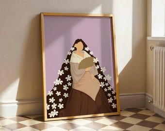 Filipino Sampaguita Girl Wall Art, Living room Printable Poster, Home Wall Art Decor, Filipino Heritage and Culture Art philippines Poster