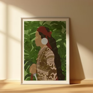 Filipino Wall Deco, Native Warrior,Printable Poster,Abstract Original Art,Home & Kitchen Digital Art, Philippines Heritage, Culture Painting