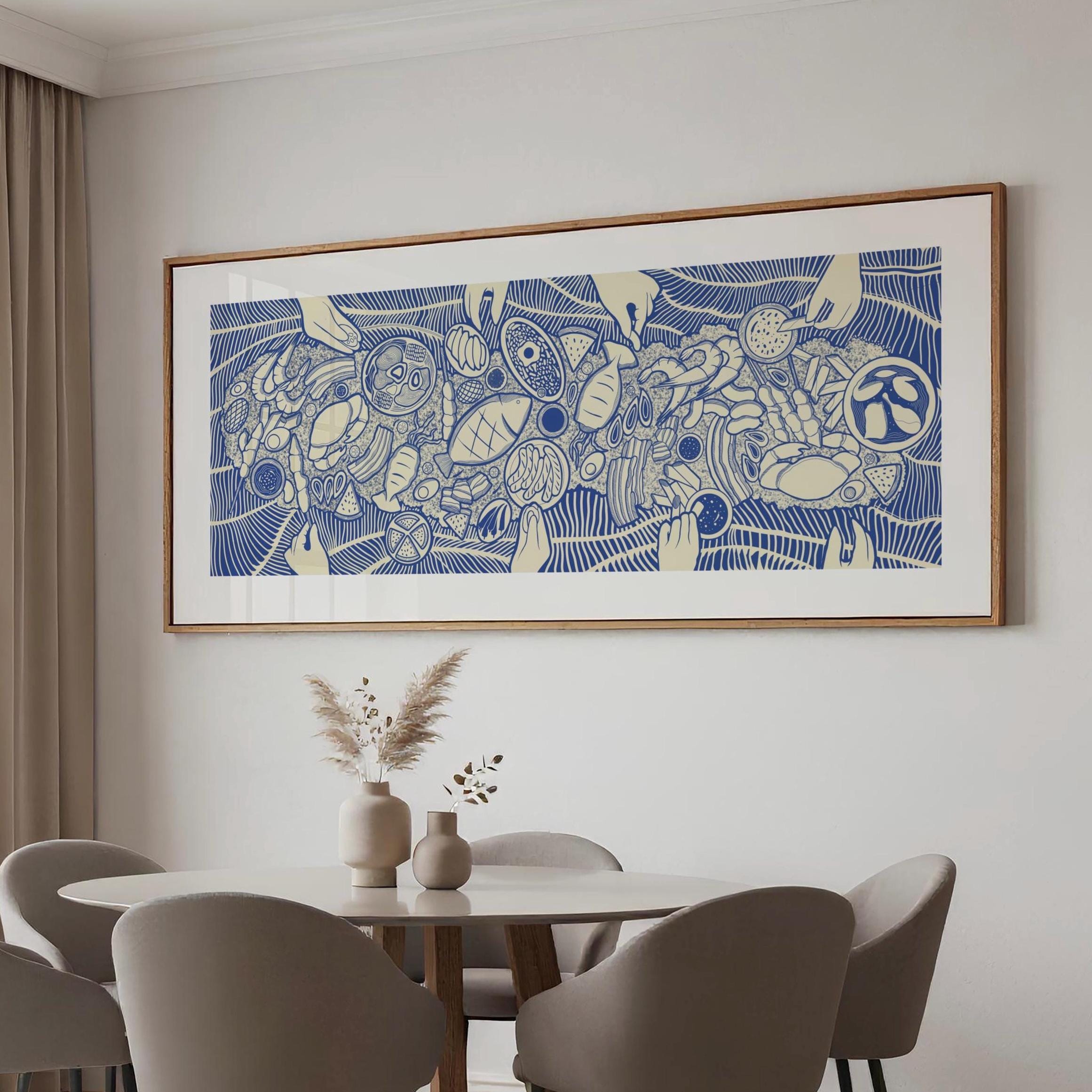 Filipino kamayan Feast, Pinoy Boodle fight Art, Home & Kitchen Art Printables, Salo Salo Pamilya Art Decor, Filipino Unique Family Gift