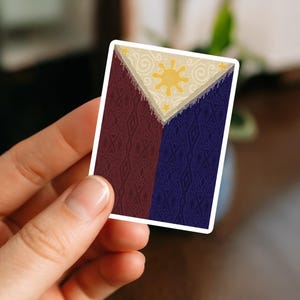Philippine Flag Die-Cut Stickers, Filipino Pride Sticker, Patriotic Philippines Decal, Pinoy Gift, Laptop Decal, Car Sticker