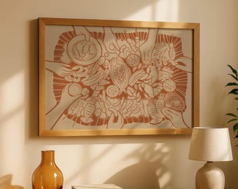 Fiesta Kamayan filipina, mesa familiar, póster imprimible de pelea de boddle, arte mural para el hogar y la cocina, póster de Filipinas para el comedor