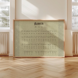 Filipino Baybayin Art, Philippines Poster, Pinoy Digital Donwload, Filipino Wall Art, Baybayin Script, Filipino Decor, Alpabeto Pilipino